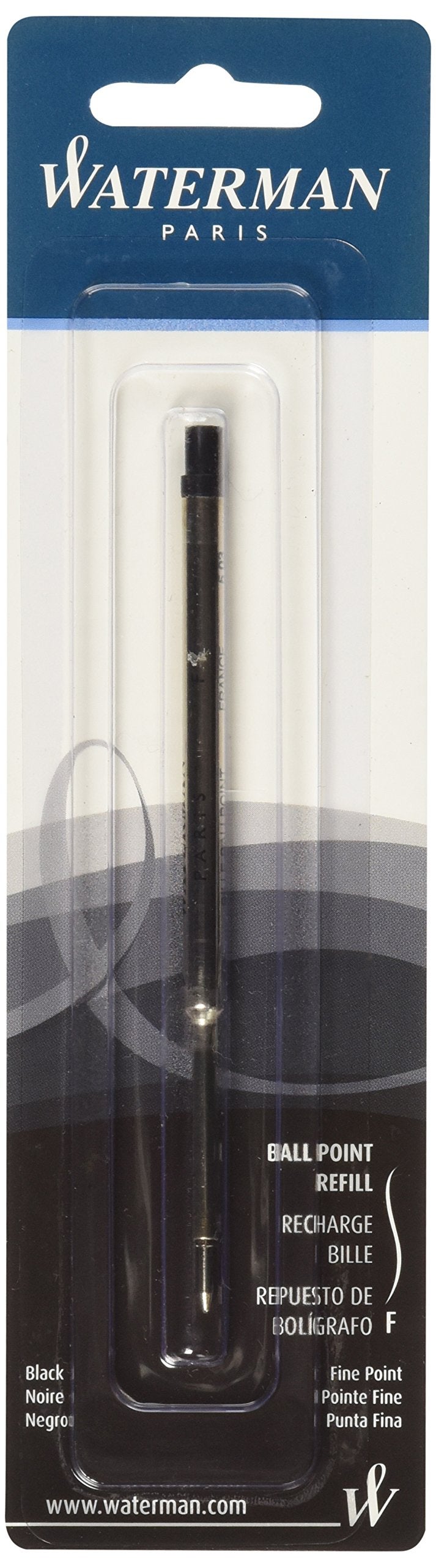 Waterman Ballpoint Refill for Ballpoint Pens, Fine point, Black ink (734254) - Image 1